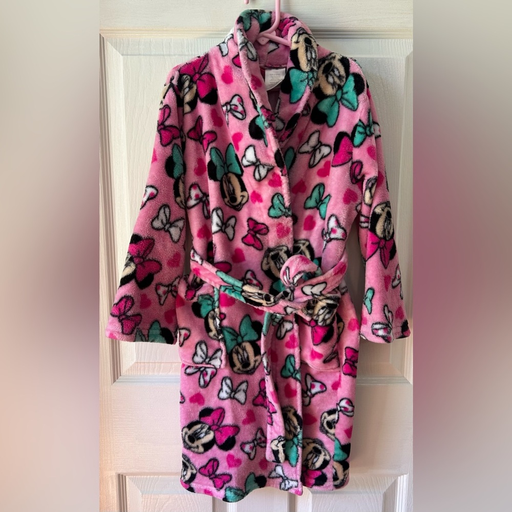 Disney Girls Mini Mouse Polyester Robe, 6-6x